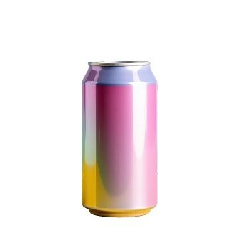 Mockup einer bunt gestalteten Dose.